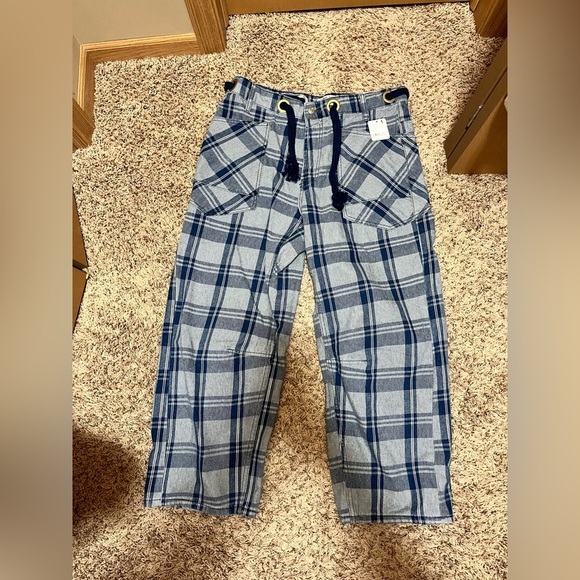 Free People We The Free Moxie Plaid Pull-On Barrel Jeans - Picture 2 of 4